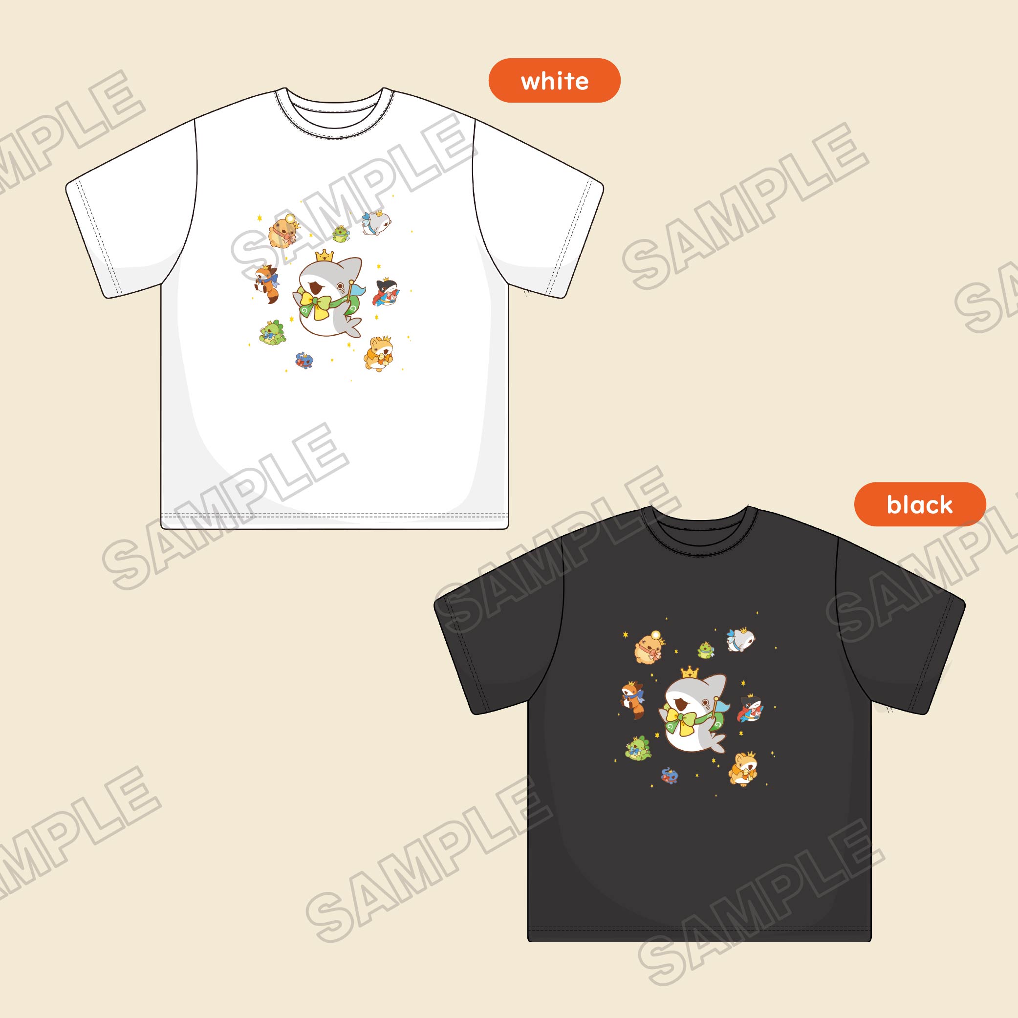 メインビジュアルTシャツM/L（white/black）